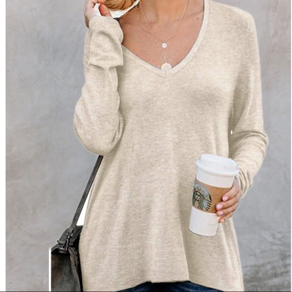 ❤️❤️❤️Taupe Side Zipper Top - Picture 3 of 4